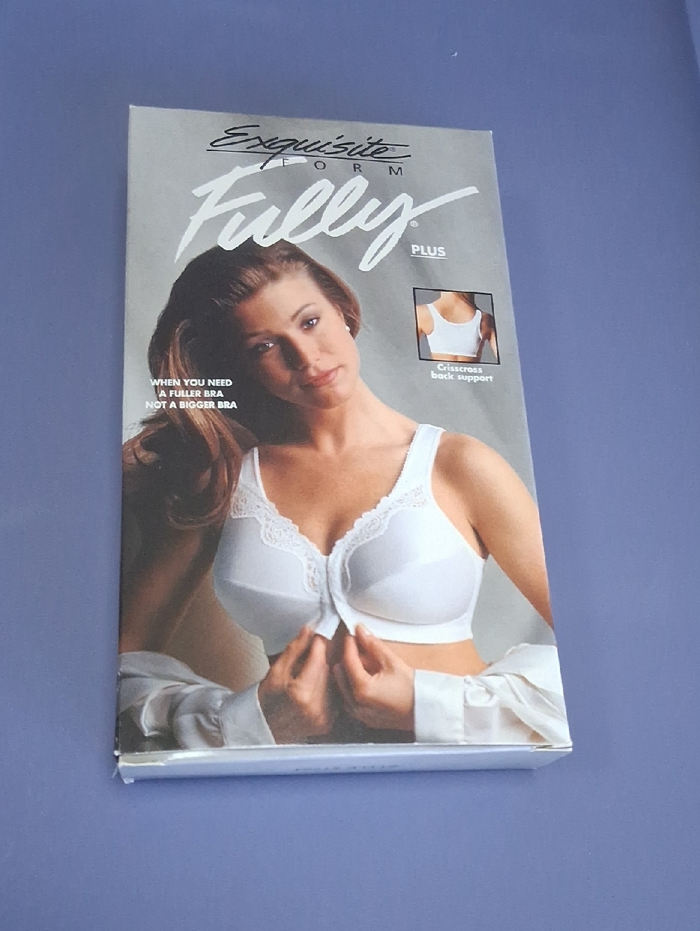 Fully Plus White Front-Closure Lace Support Bra by Exquisite Form. VINTAGE